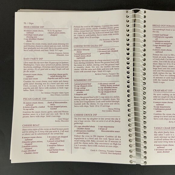 Lets Party Cookbook Beta Sigma Phi International 1996 Spiral Bound - Picture 7 of 16